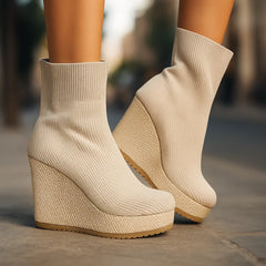 Knit Platform Comfort Sandals