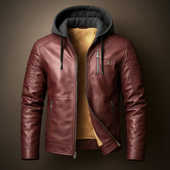 Brookson Leather Hoodie