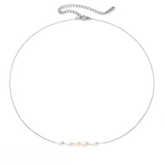 Minimalist Polished Pearl Necklace