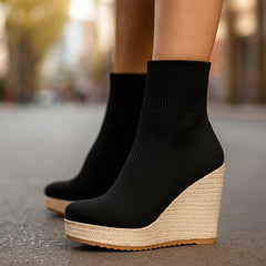 Knit Platform Comfort Sandals