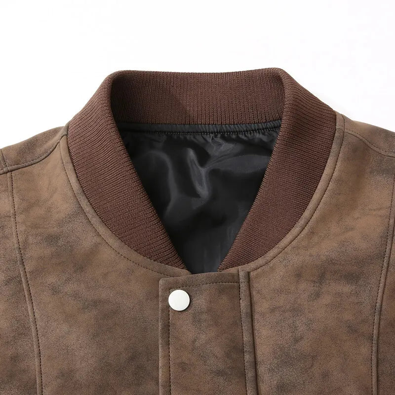 Suede Relaxed Fit Leather Jacket