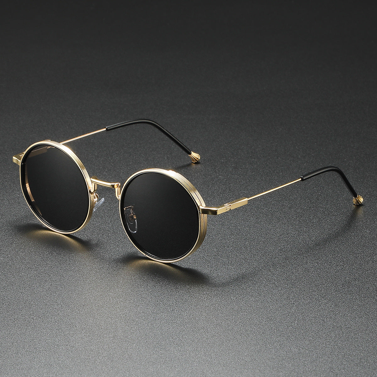 Round Metallic Frame Sunglasses