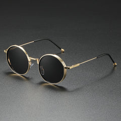 Round Metallic Frame Sunglasses