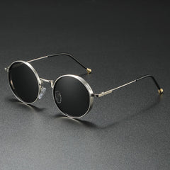 Round Metallic Frame Sunglasses