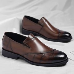 Two Tone Leather Loafers