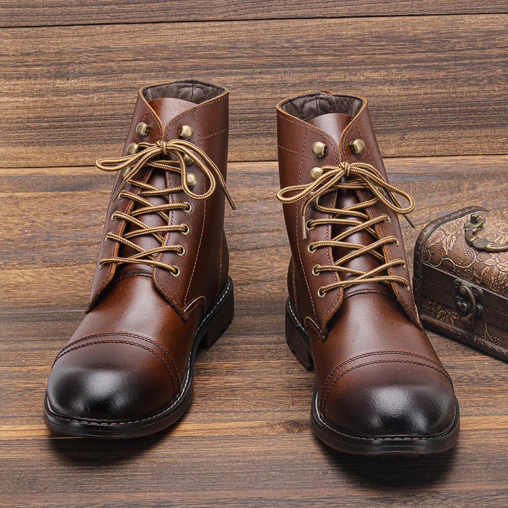Durable Leather Ranger Boots