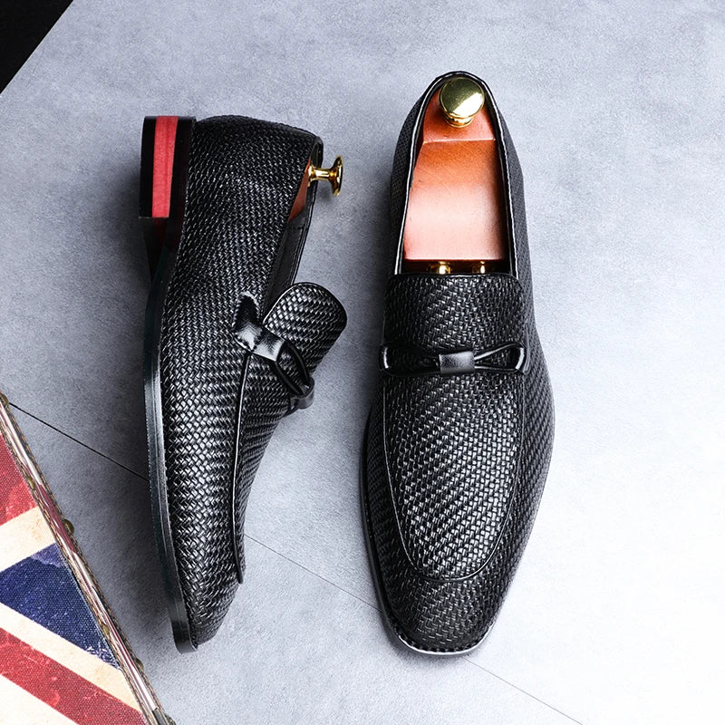 Textured Premium Oxford Loafers
