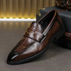 Bradford Croc Leather Loafer