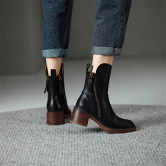 Vegan Leather Ankle Boots