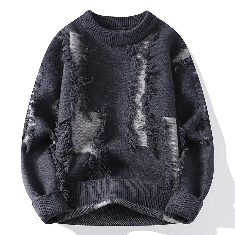 Distressed Apex Crew Sweater