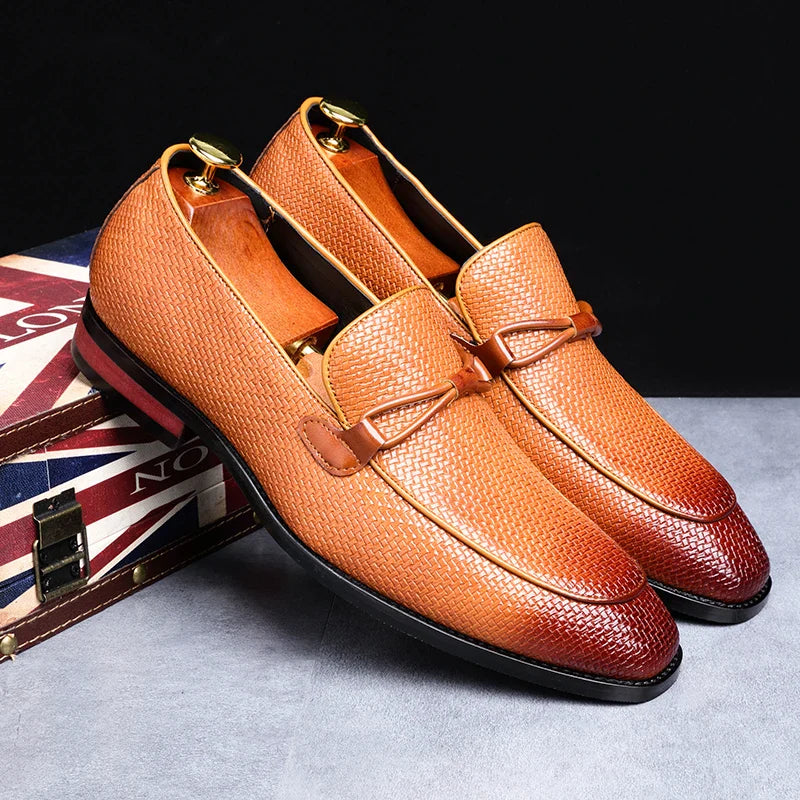Textured Premium Oxford Loafers