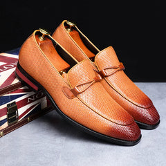 Textured Premium Oxford Loafers