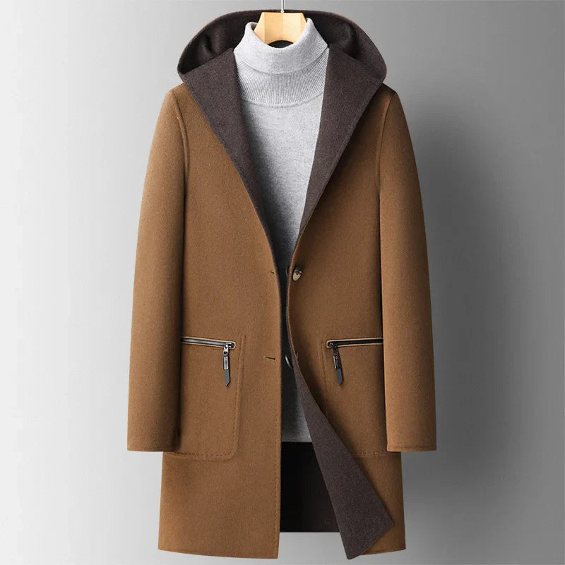 Classic Wool Hooded Coat