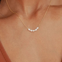 Minimalist Polished Pearl Necklace