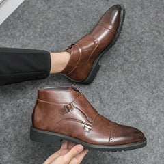 Genuine Leather Monk Boots