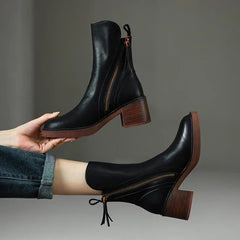 Vegan Leather Ankle Boots