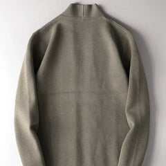 Ribbed Wool Button Cardigan