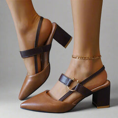 Elara Two-Tone Block Heels