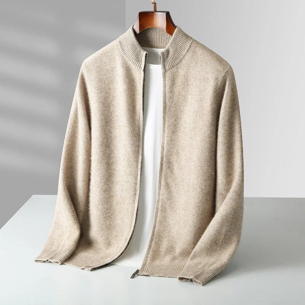 Marcelli Premium Cashmere Zip Cardigan